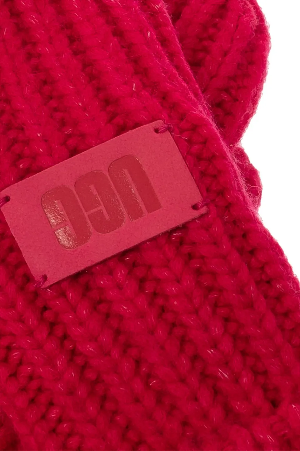 Ugg Kids Logo Patch Chunky Knit Mittens