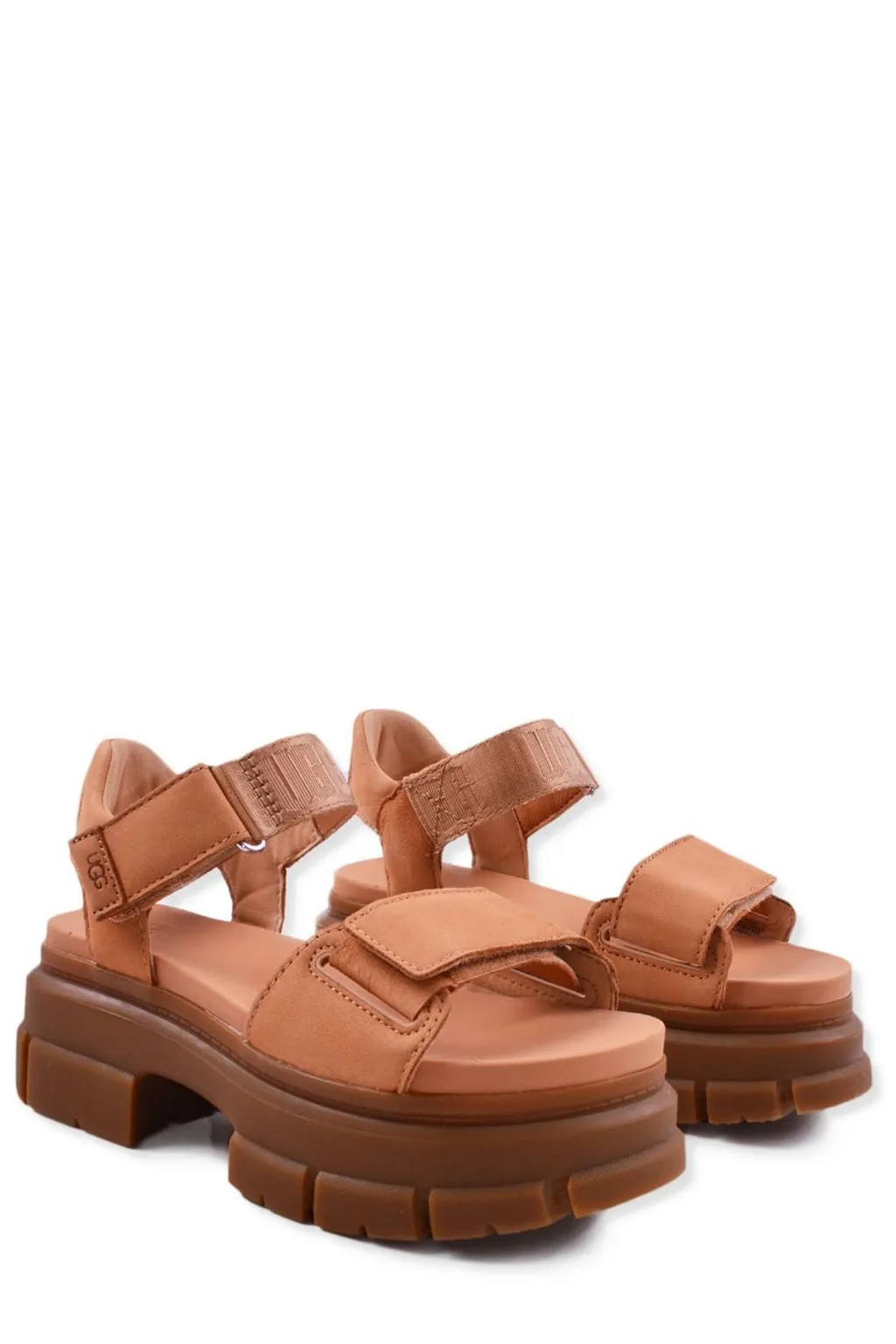 Ugg Kids Ashton Logo Embossed Ankle Strap Sandals