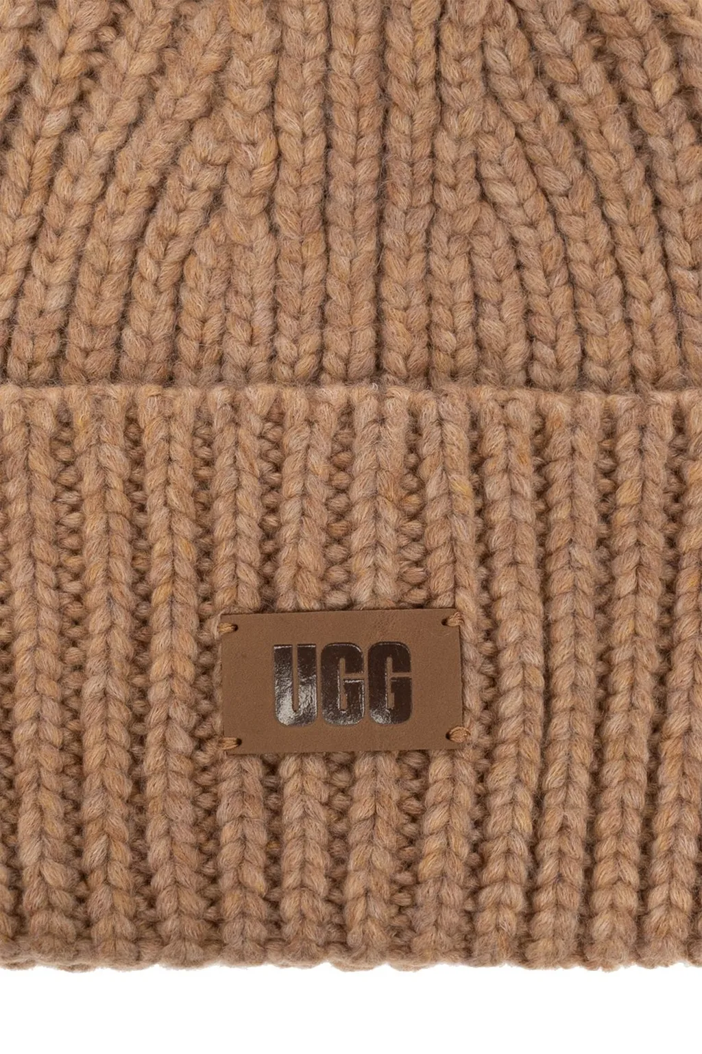 Ugg Kids Logo Patch Chunky Rib-Knit Beanie