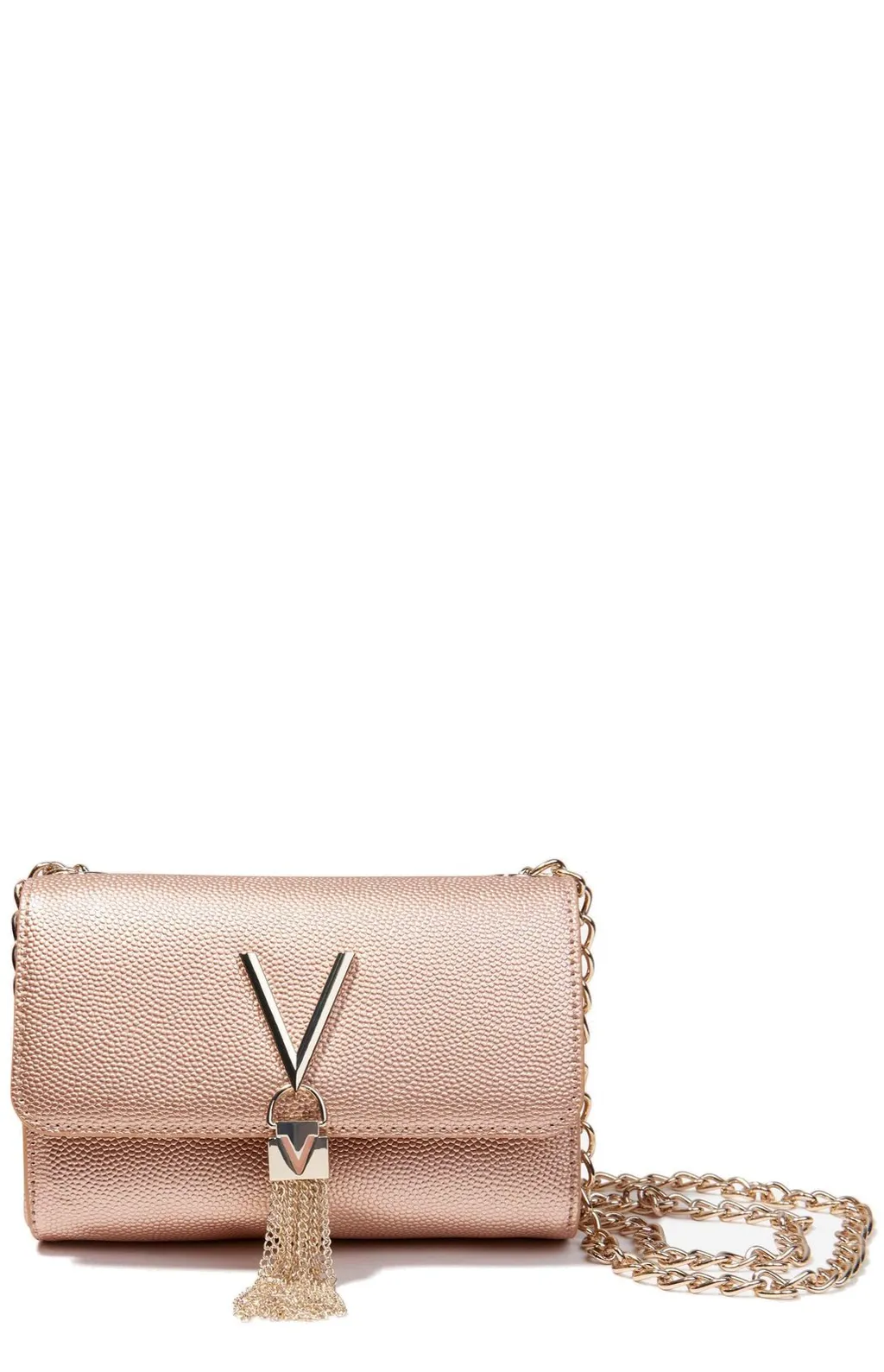 Valentino Kids Divina Logo Plaque Fringed Crossbody Bag
