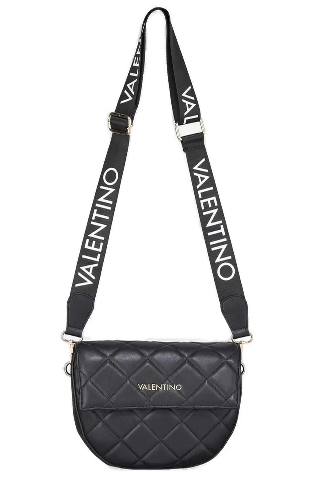 Valentino Kids Logo Lettering Quilted Crossbody Bag