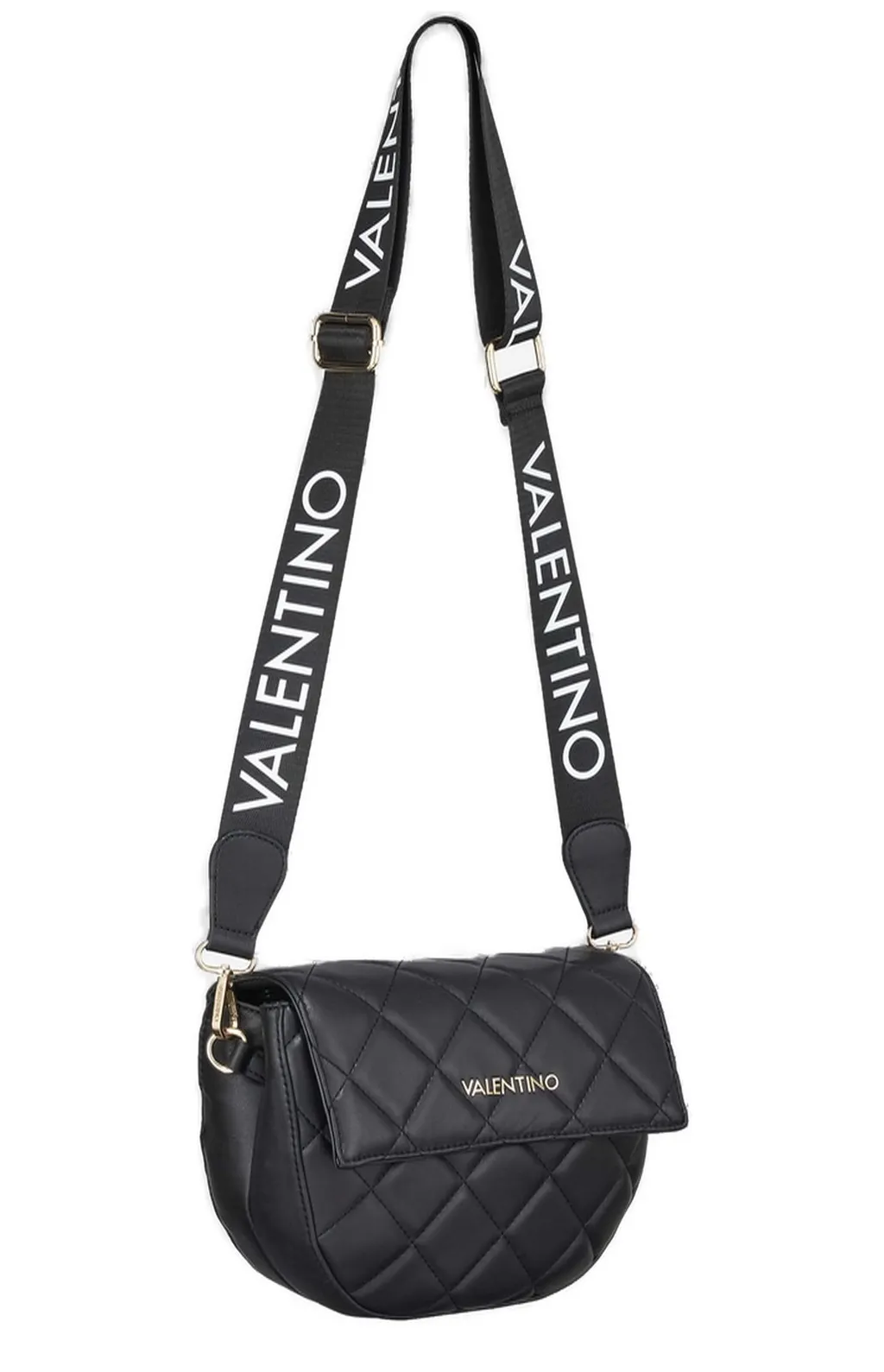 Valentino Kids Logo Lettering Quilted Crossbody Bag