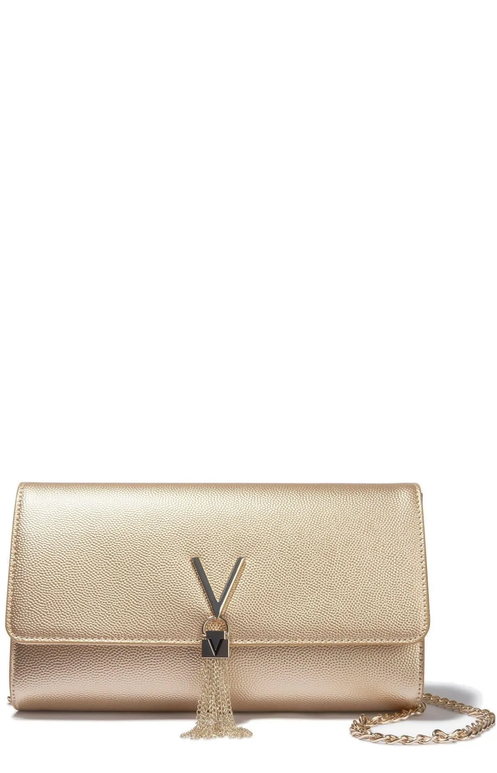 Valentino Kids Logo Plaque Fringed Crossbody Bag