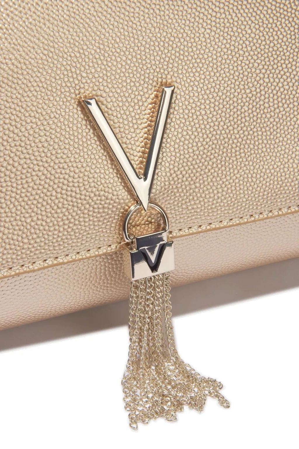 Valentino Kids Logo Plaque Fringed Crossbody Bag