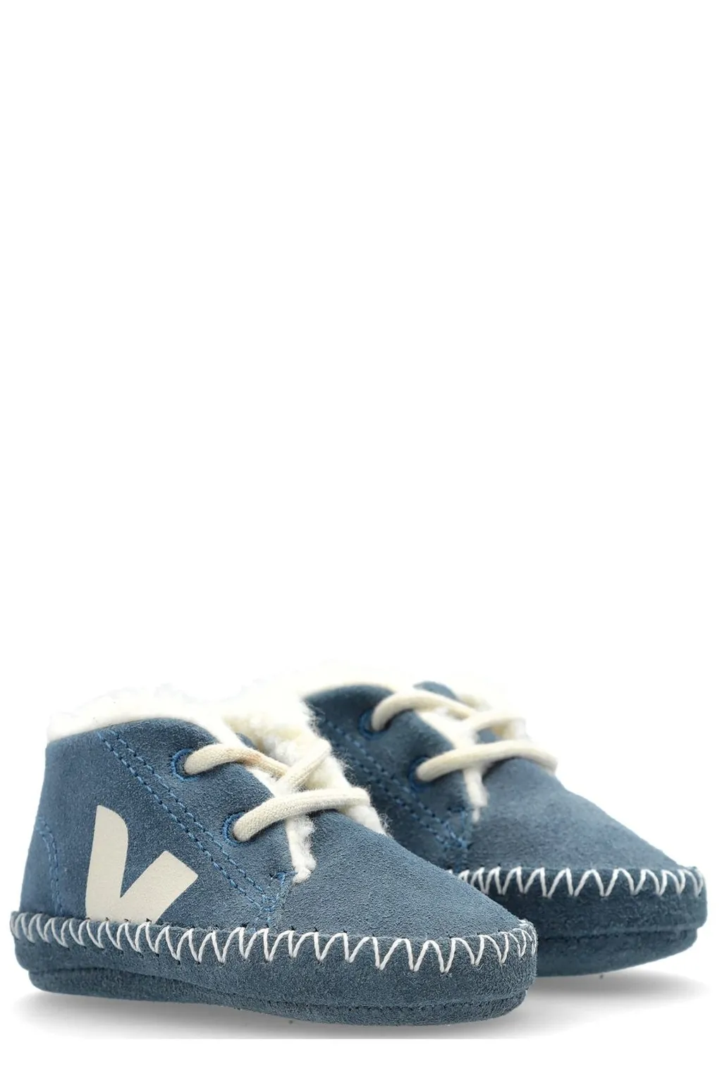 Veja Kids Baby Fured Lace-Up Sneakers