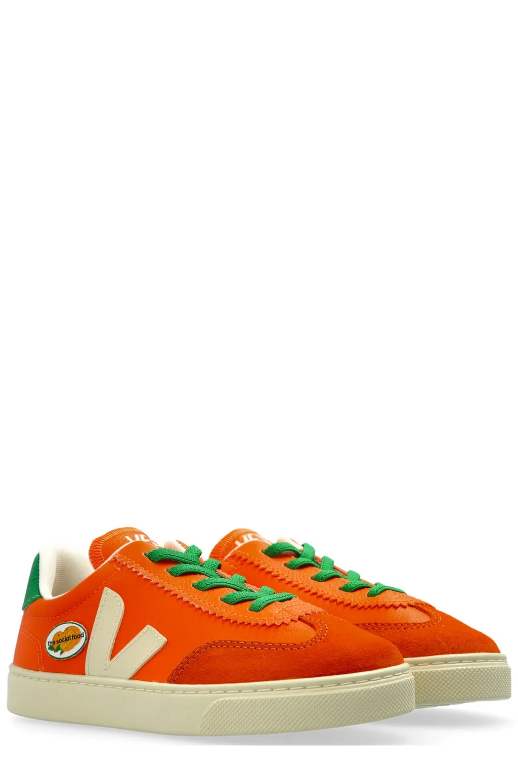 Veja Kids X The Social Food Small Volley Lace-Up Sneakers