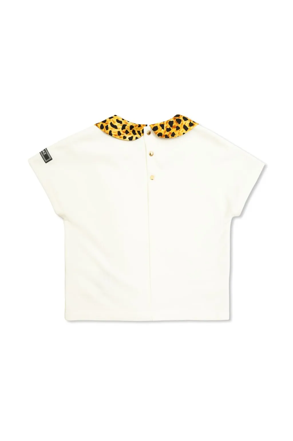 Versace Kids Leopard Printed Collar T-Shirt