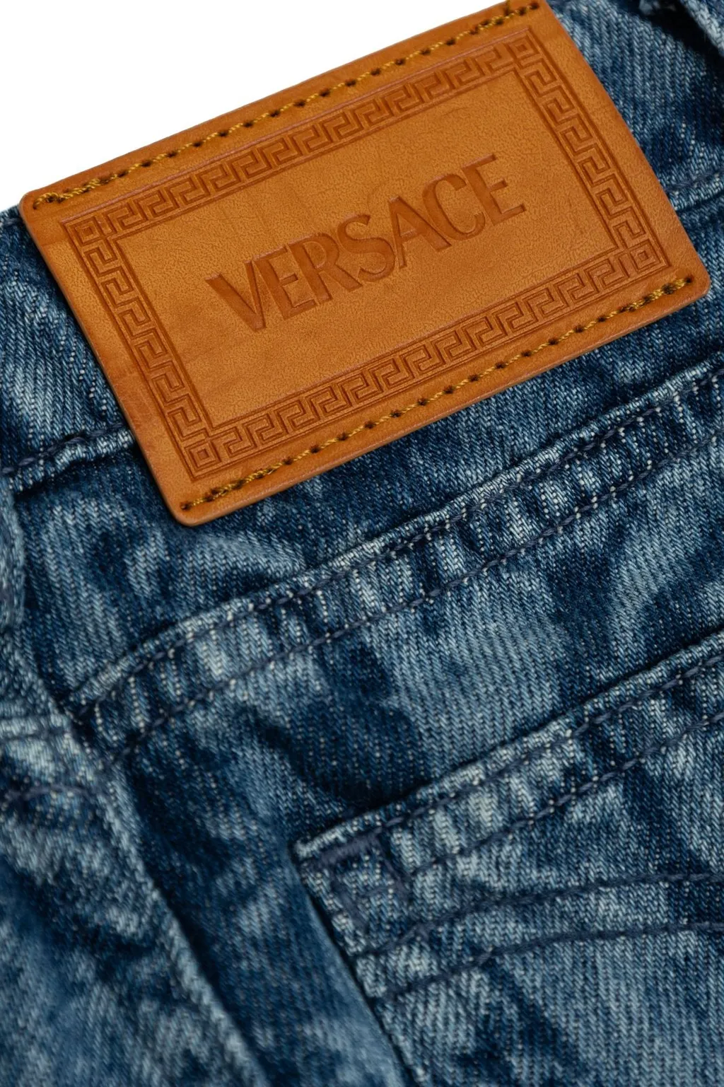Versace Kids Logo Patch Jeans
