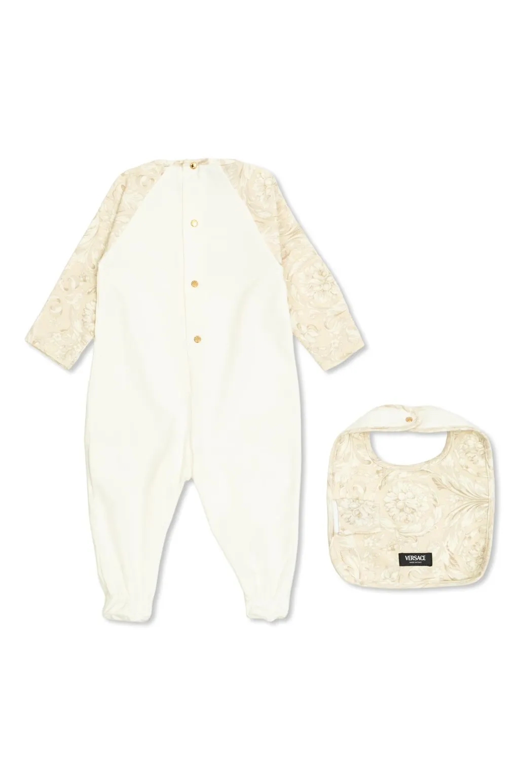 Versace Kids Logo Embroidered Baby Set Sleepsuit
