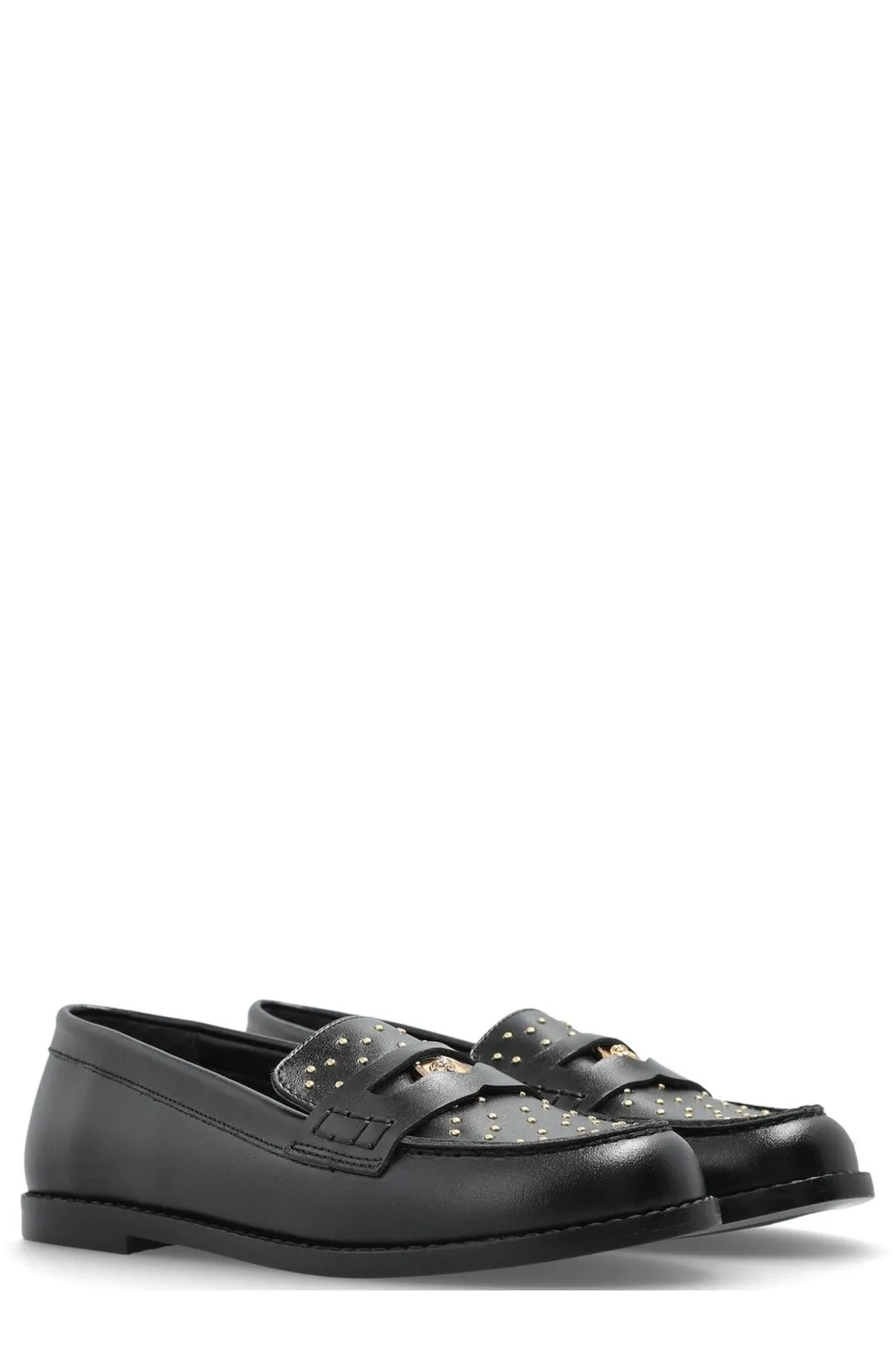 Versace Kids Embellished Slip-On Loafers