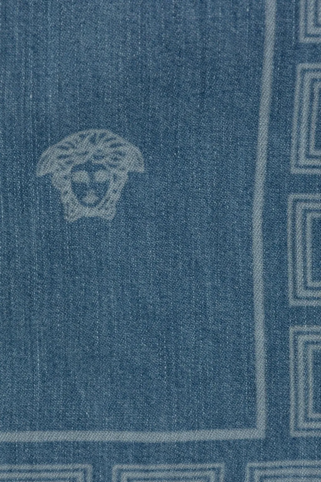 Versace Kids Medusa Bandana Denim Bermuda Shorts