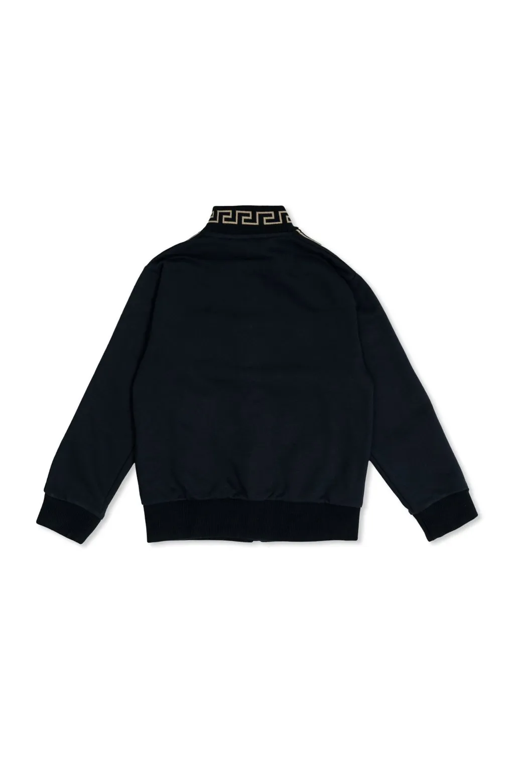 Versace Kids Logo Embroidered Zip-Up Sweatshirt