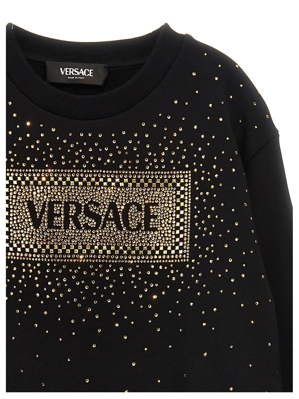 Versace Kids Logo Embellished Crewneck Sweatshirt