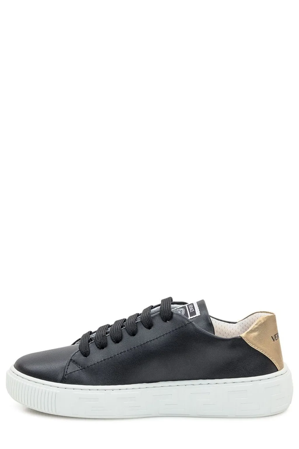 Versace Kids Greca-Detailed Lace-Up Sneakers