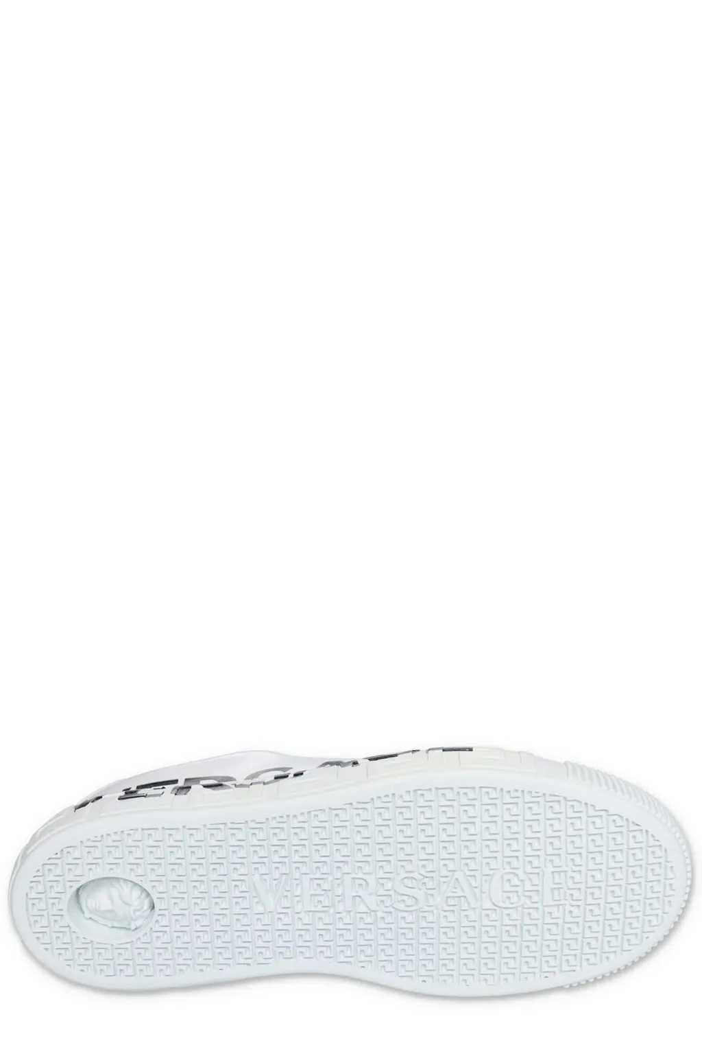 Versace Kids Greca Round Toe Lace-Up Sneakers