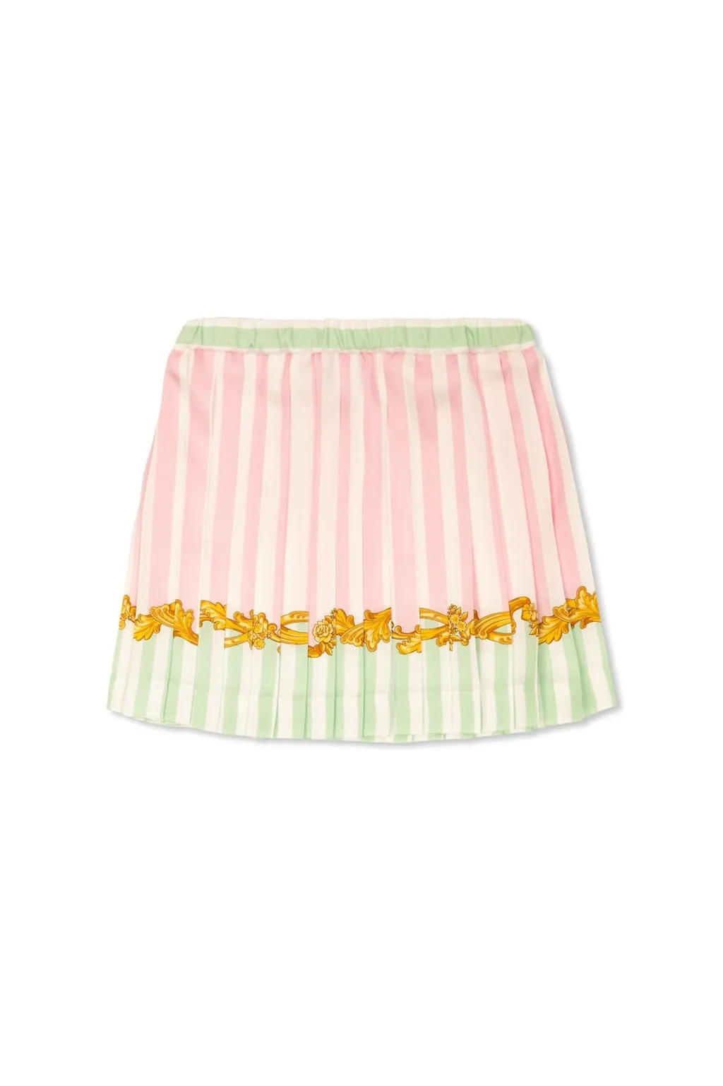 Versace Kids Elasticated Waistband Pleated Skirt