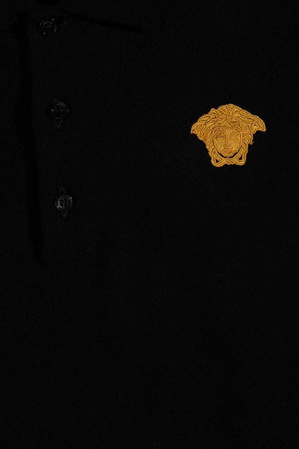 Versace Kids Medusa Logo Embroidered Short-Sleeved Polo Shirt