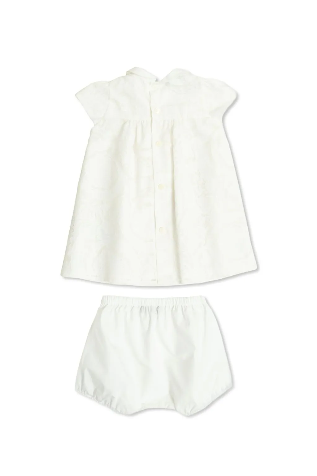 Versace Kids Floral Motif Ruffled Dress