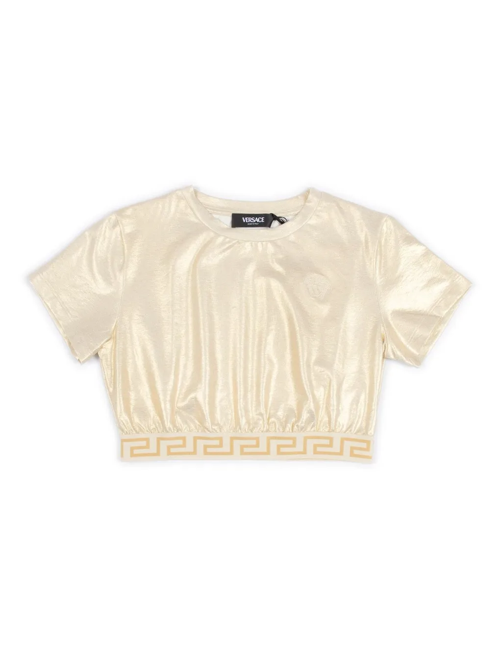 Versace Kids Crewneck Cropped Top