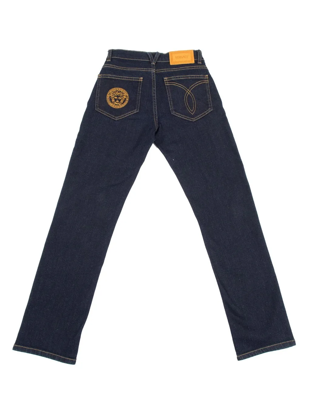 Versace Kids Logo-Patch Denim Jeans
