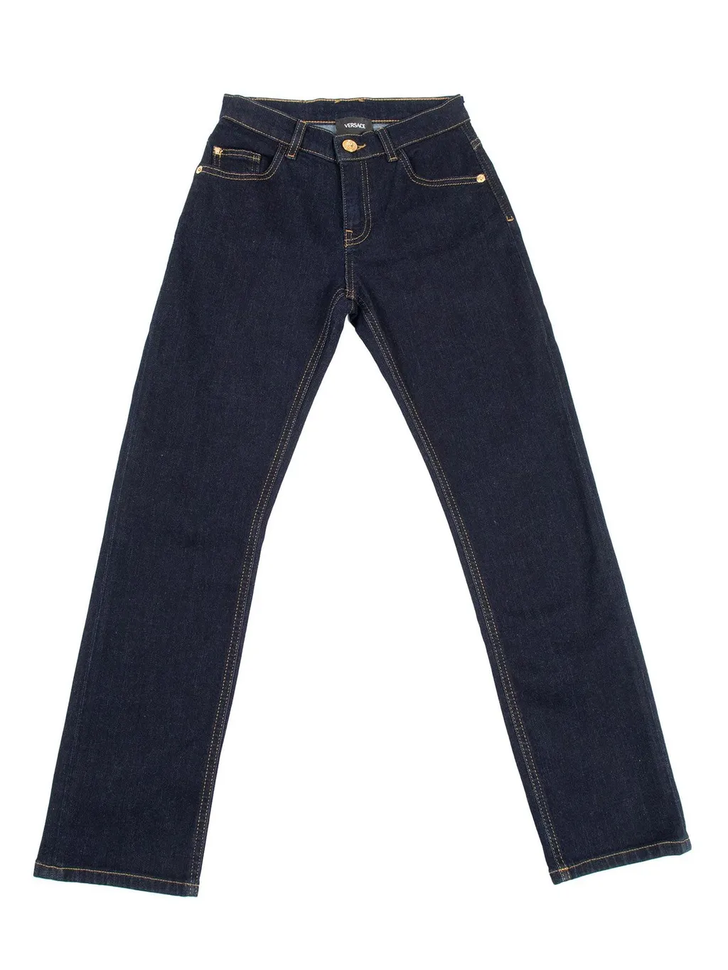 Versace Kids Logo-Patch Denim Jeans
