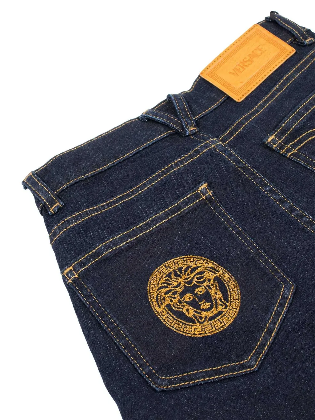 Versace Kids Logo-Patch Denim Jeans
