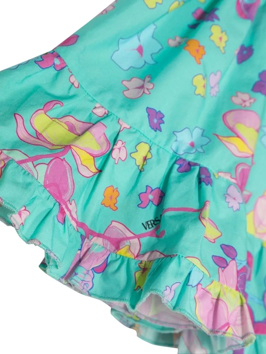 Versace Kids Orchid Baroque Sundress