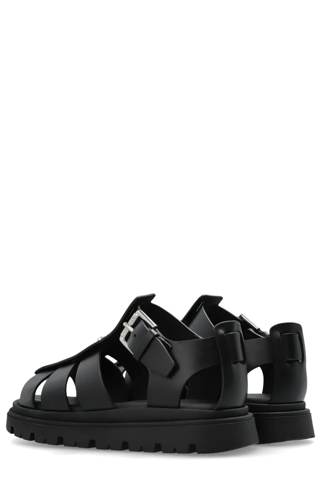 Versace Kids Logo Plaque Open Toe Sandals