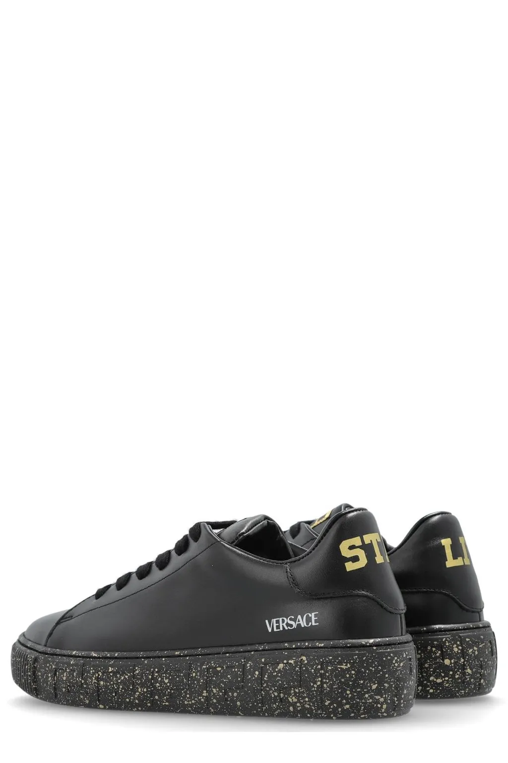 Versace Kids Round-Toe Lace-Up Sneakers