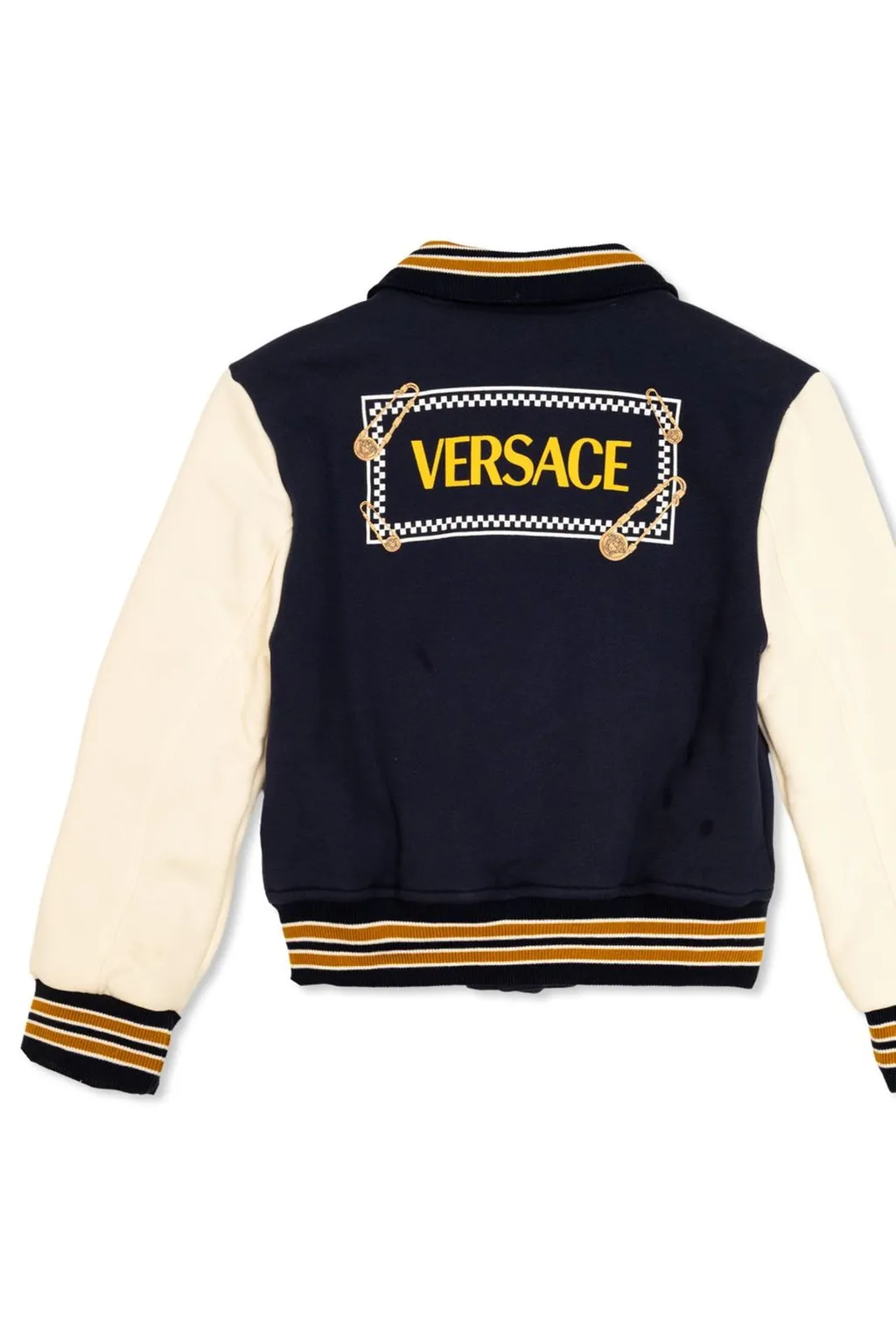 Versace Kids Logo Embroidered Bomber Jacket