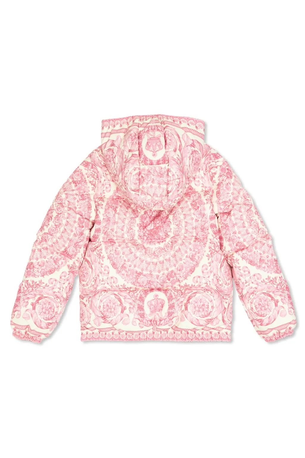 Versace Kids All-Over Printed Zip-Up Hooded Jacket