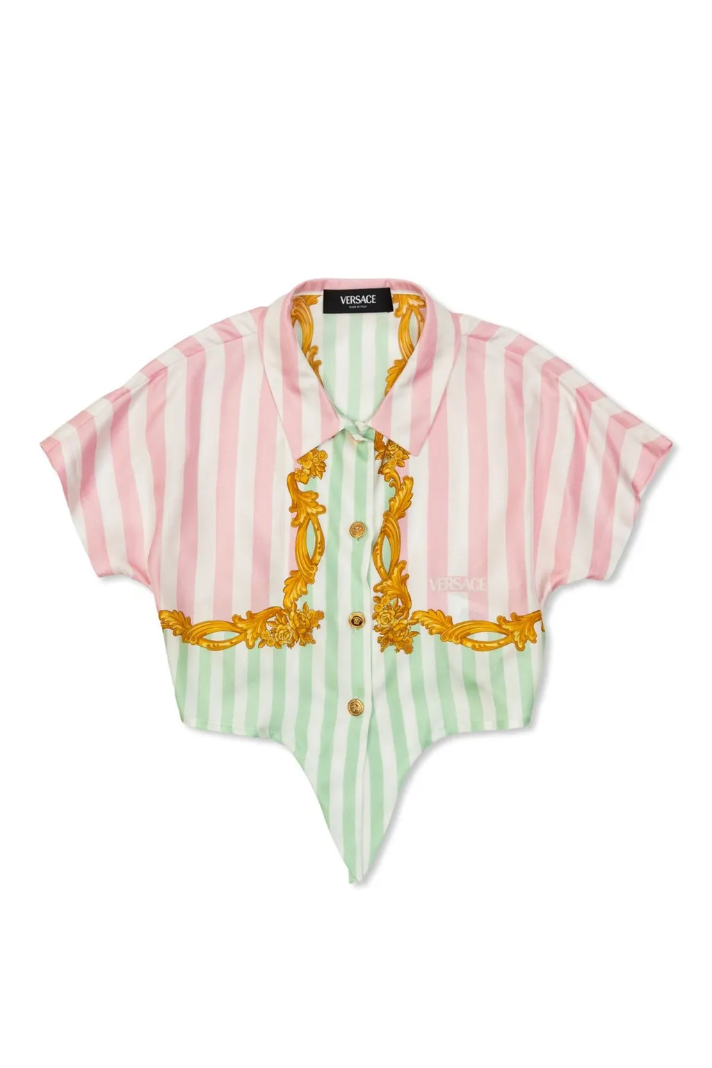 Versace Kids Barocco Pinstripe Shirt