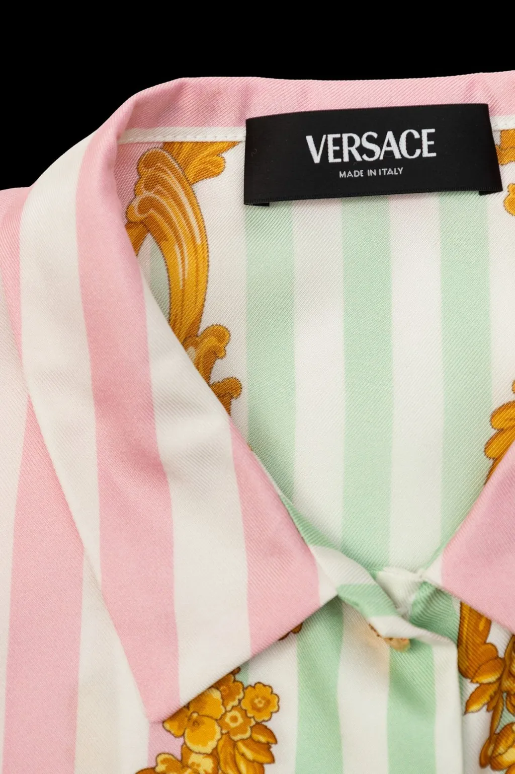 Versace Kids Barocco Pinstripe Shirt