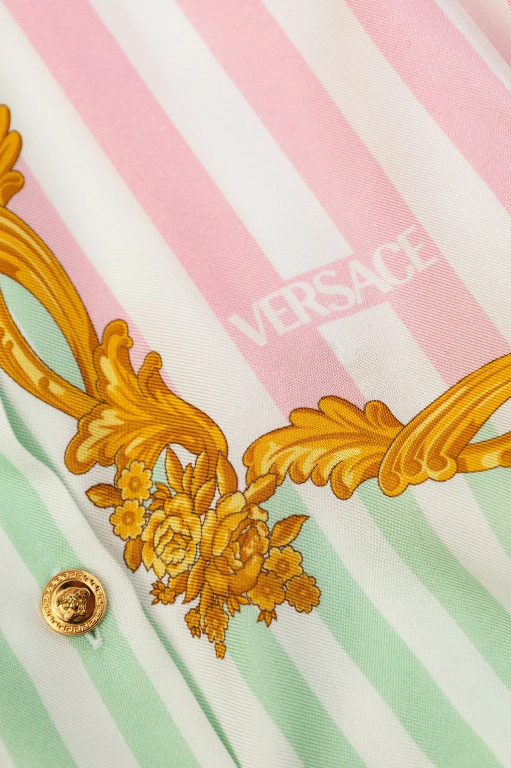 Versace Kids Barocco Pinstripe Shirt