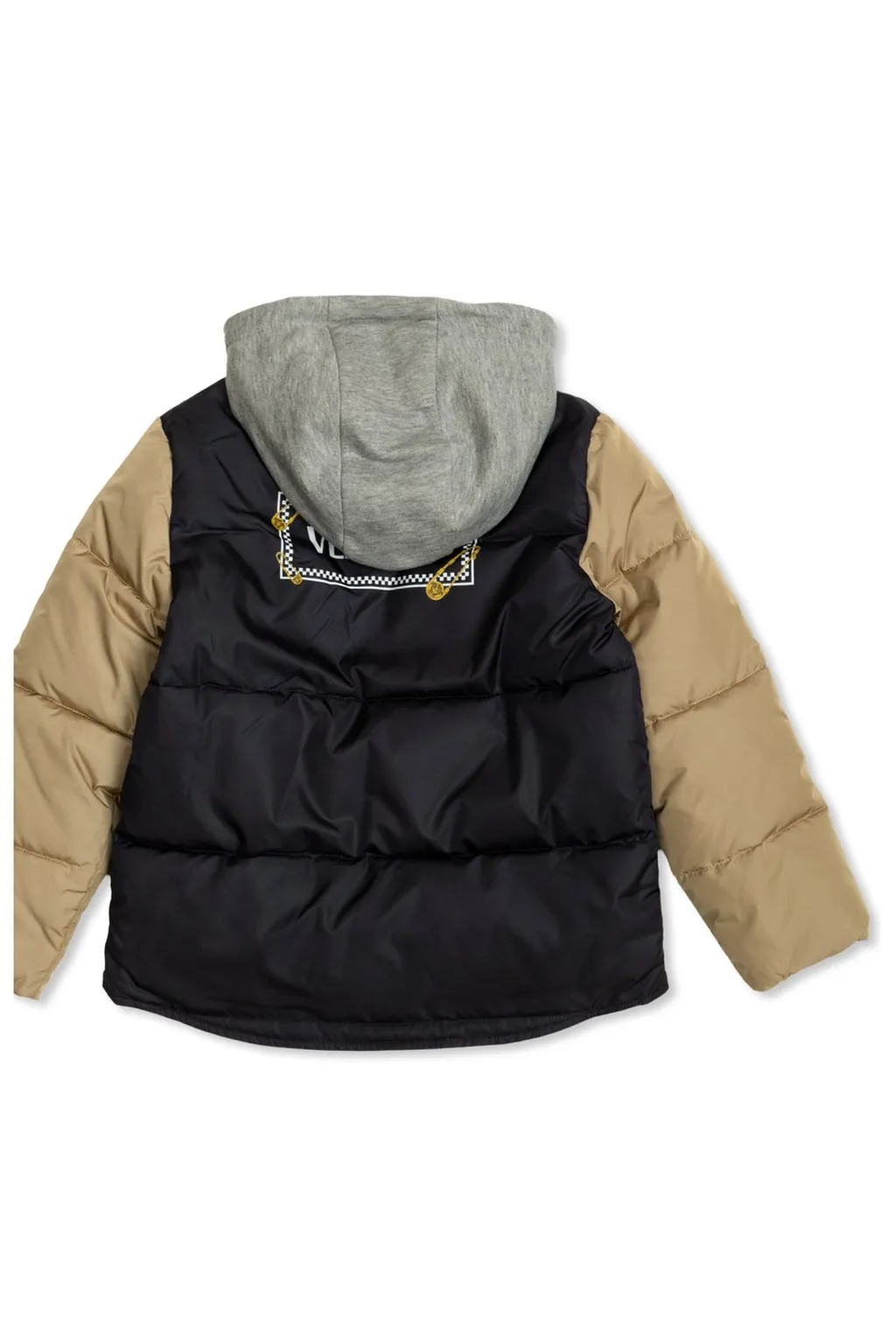 Versace Kids Insulated Button-Up Hooded Jacket