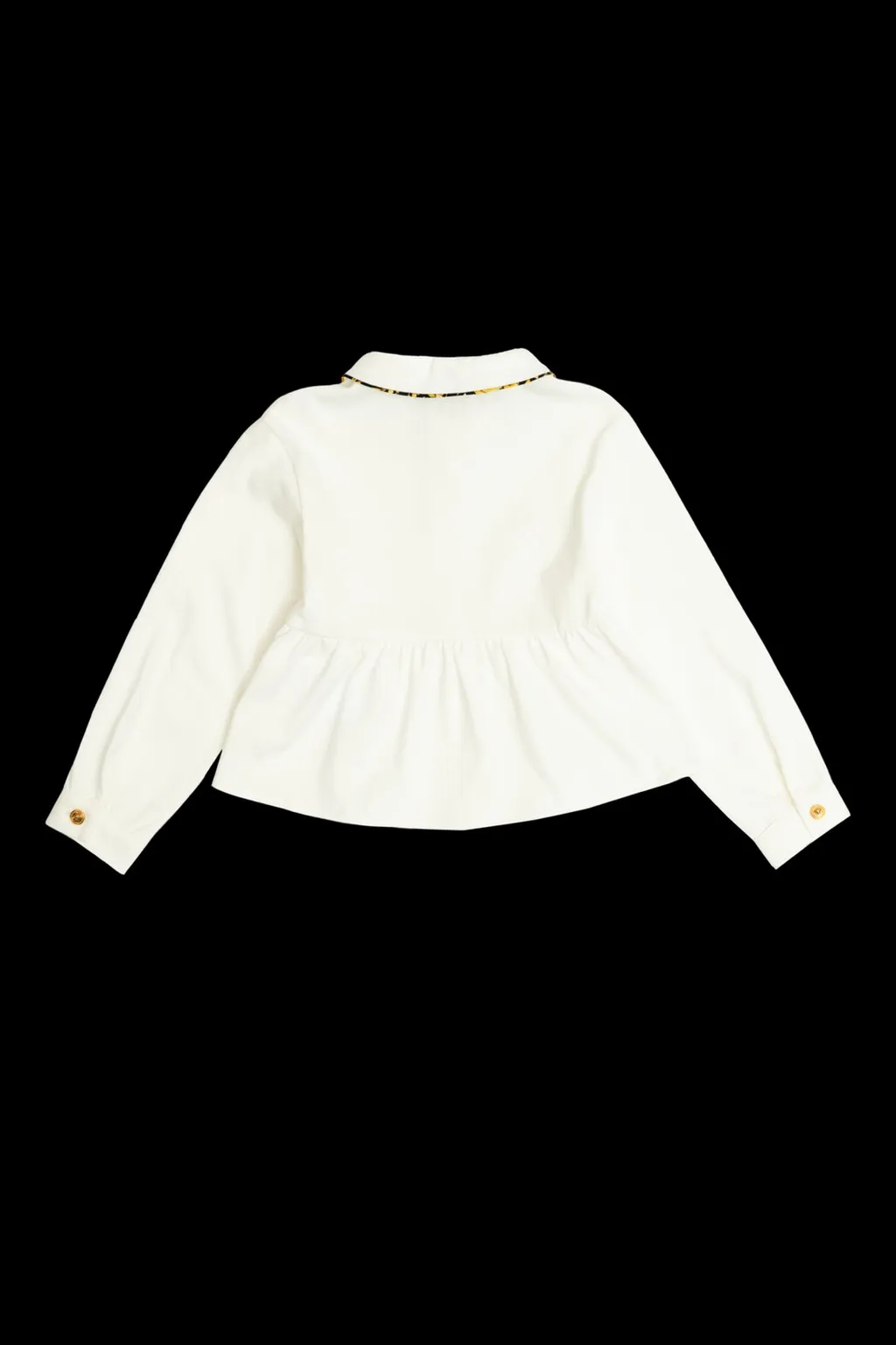 Versace Kids Long Sleeved Collar Ruffled Shirt