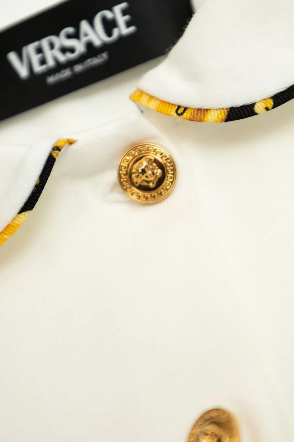 Versace Kids Long Sleeved Collar Ruffled Shirt