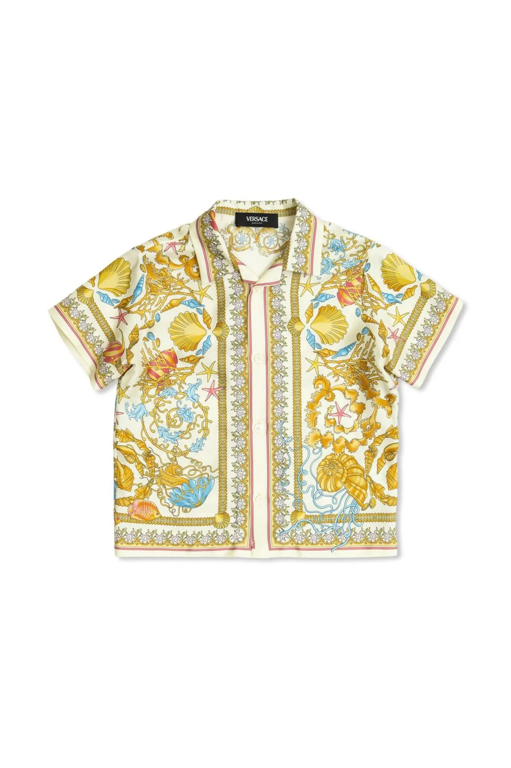 Versace Kids Barocco Printed Short Sleeved Shirt