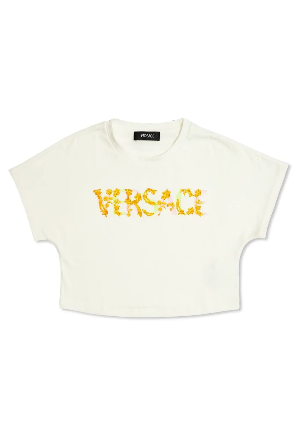 Versace Kids Logo Printed Crewneck T-Shirt