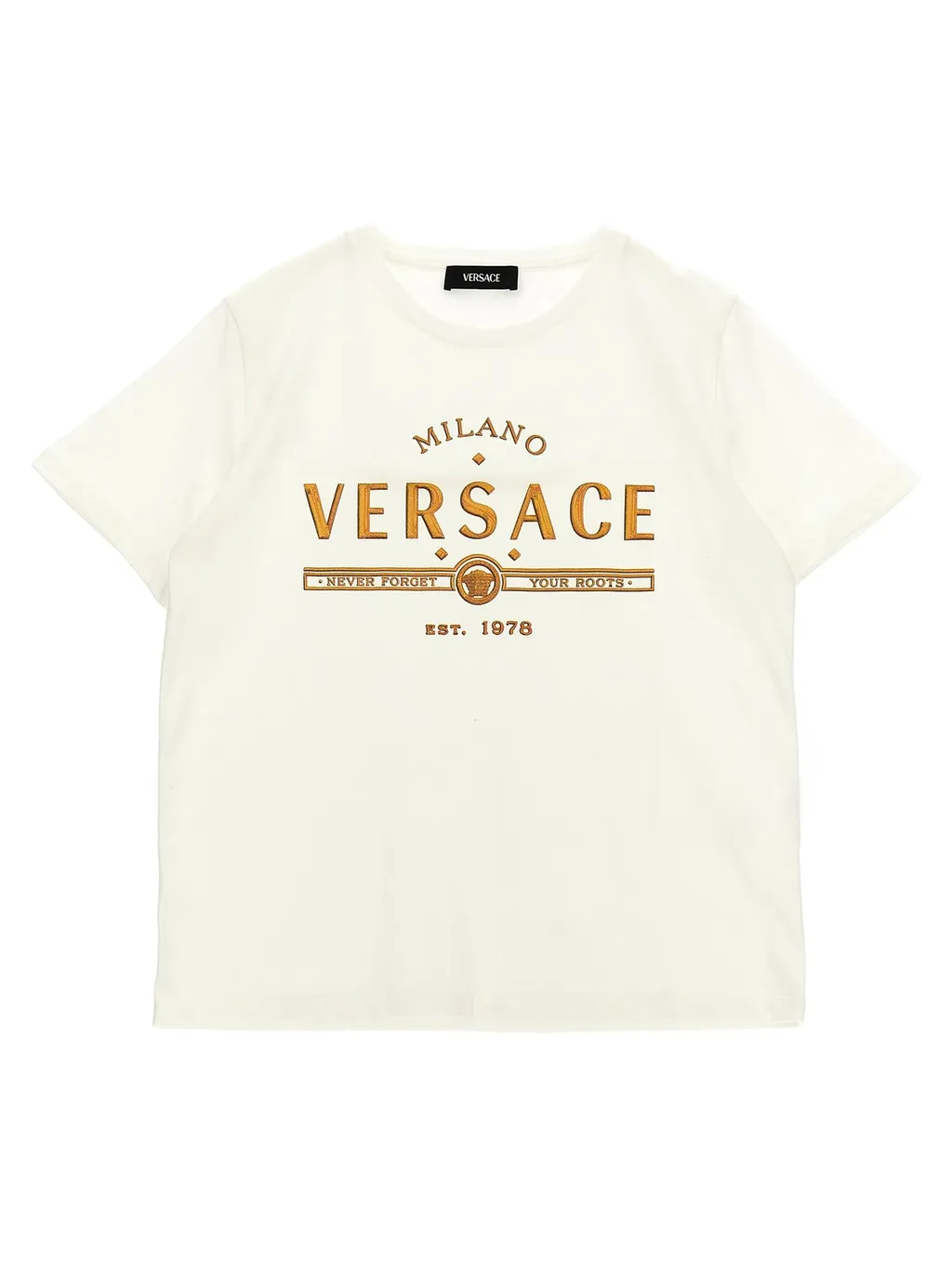 Versace Kids Logo Printed Crewneck T-Shirt