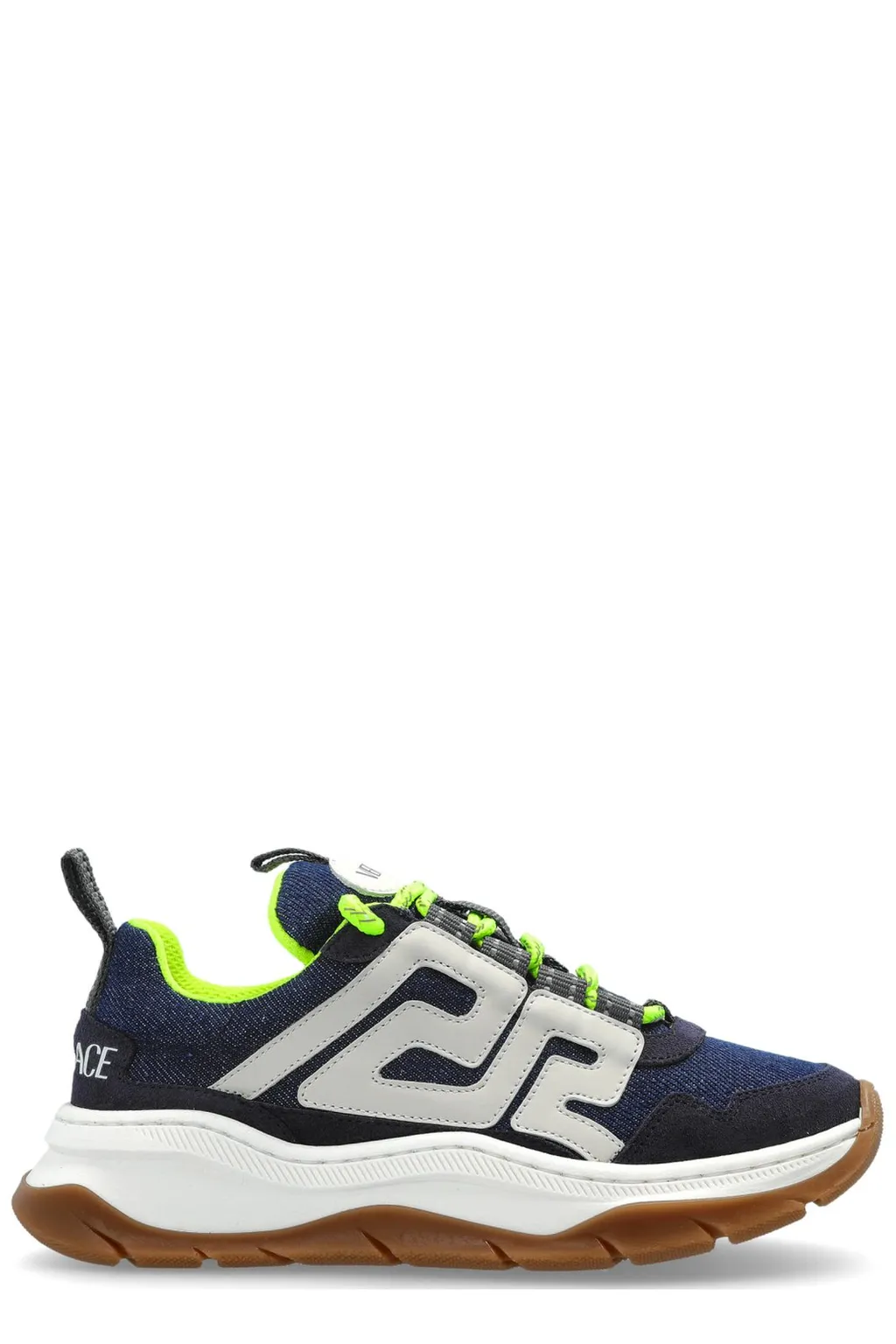 Versace Kids Logo Patch Lace-Up Sports Sneakers
