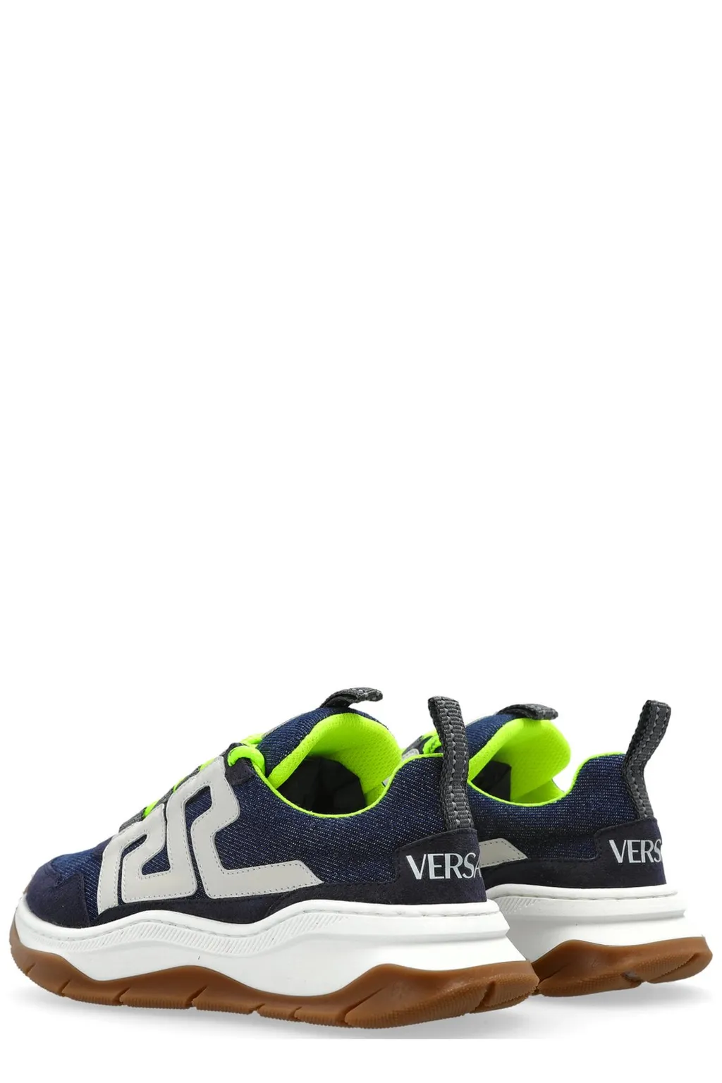 Versace Kids Logo Patch Lace-Up Sports Sneakers