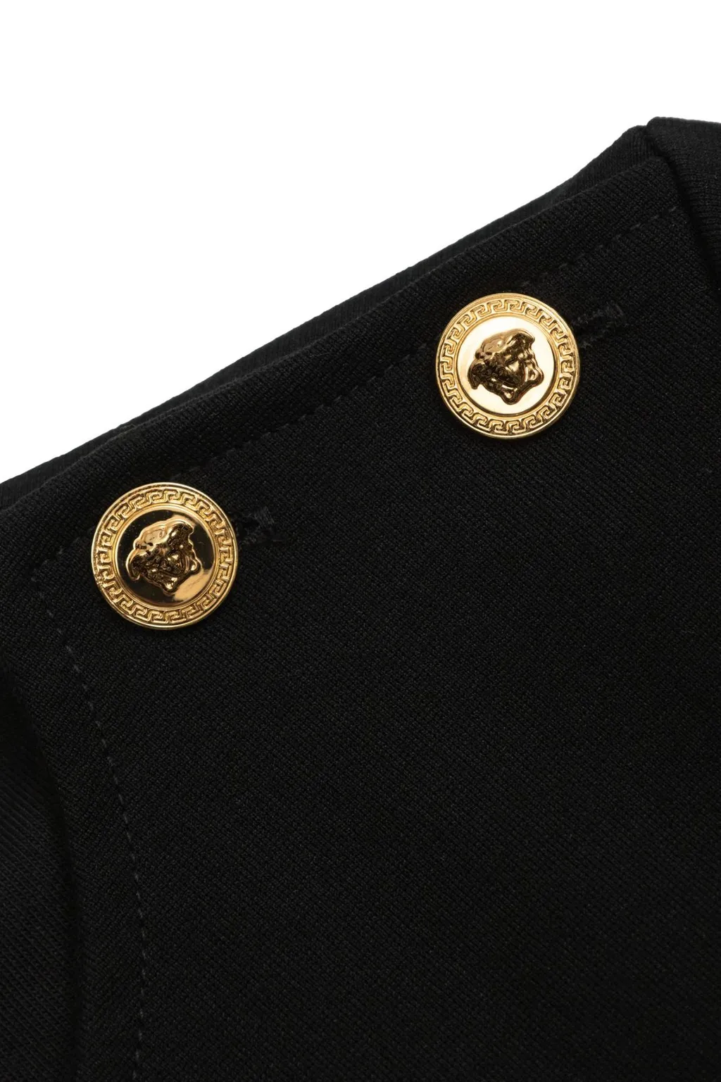 Versace Kids Logo Embellished Crewneck Dress