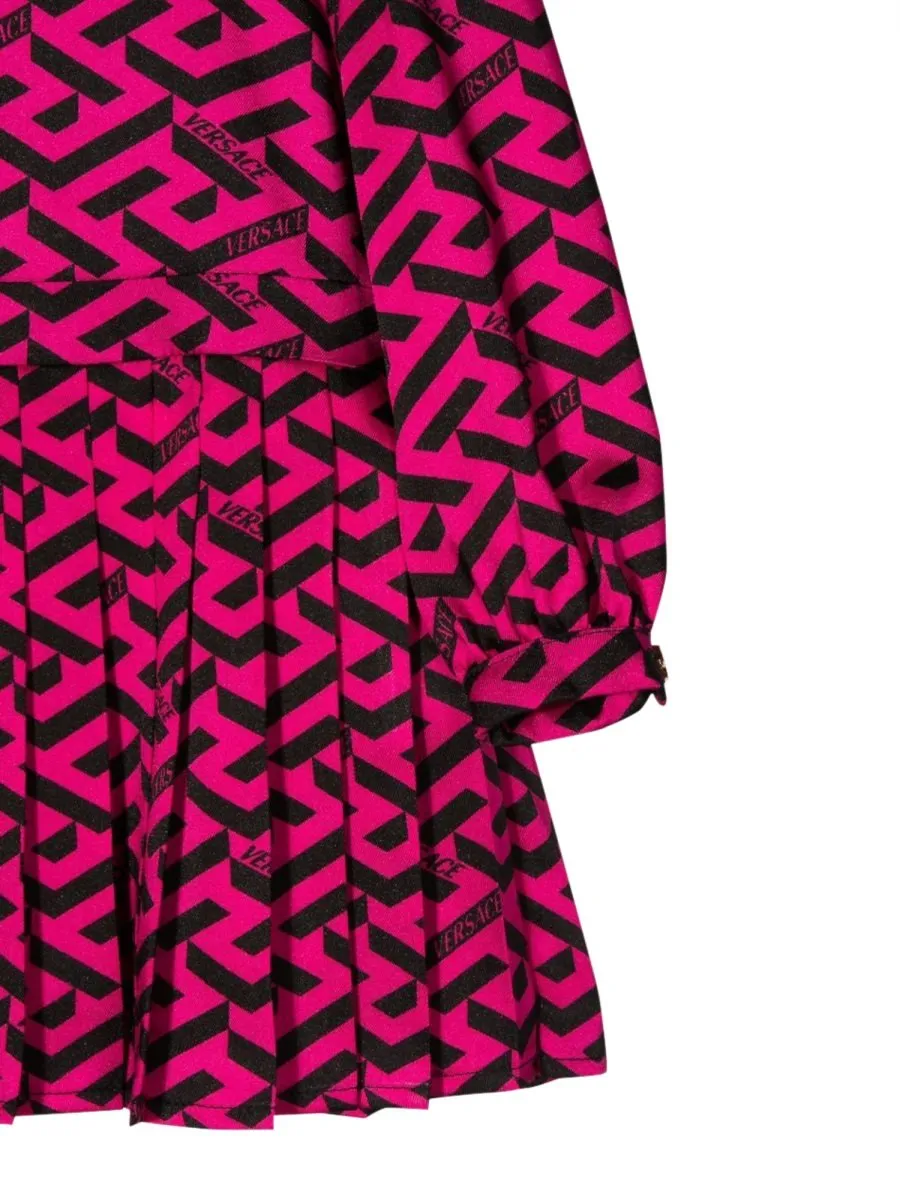 Versace Kids Logo Pattern Dress