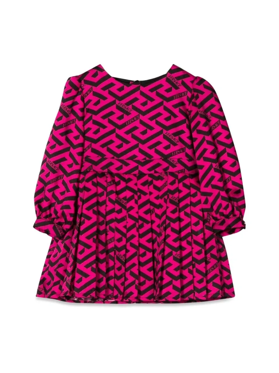 Versace Kids Logo Pattern Dress