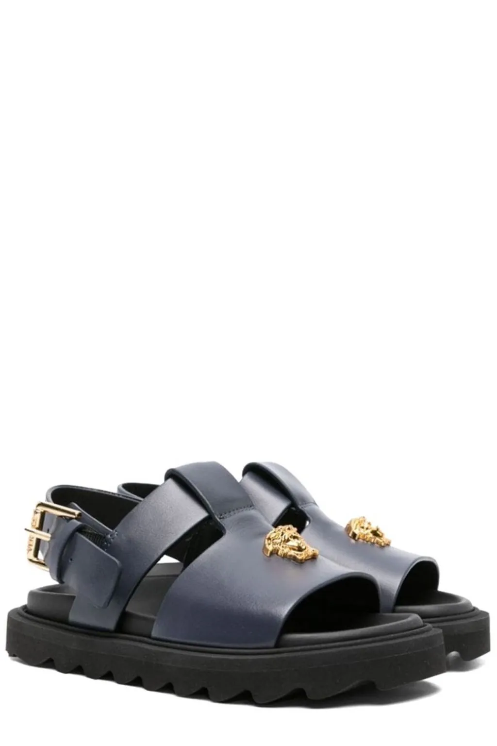 Versace Kids Medusa Plaque Slip-On Sandals