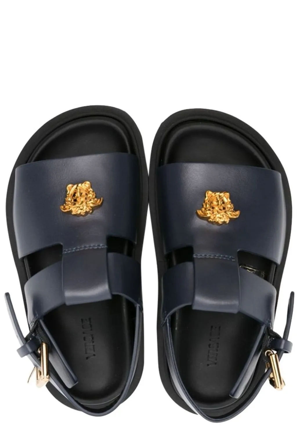 Versace Kids Medusa Plaque Slip-On Sandals