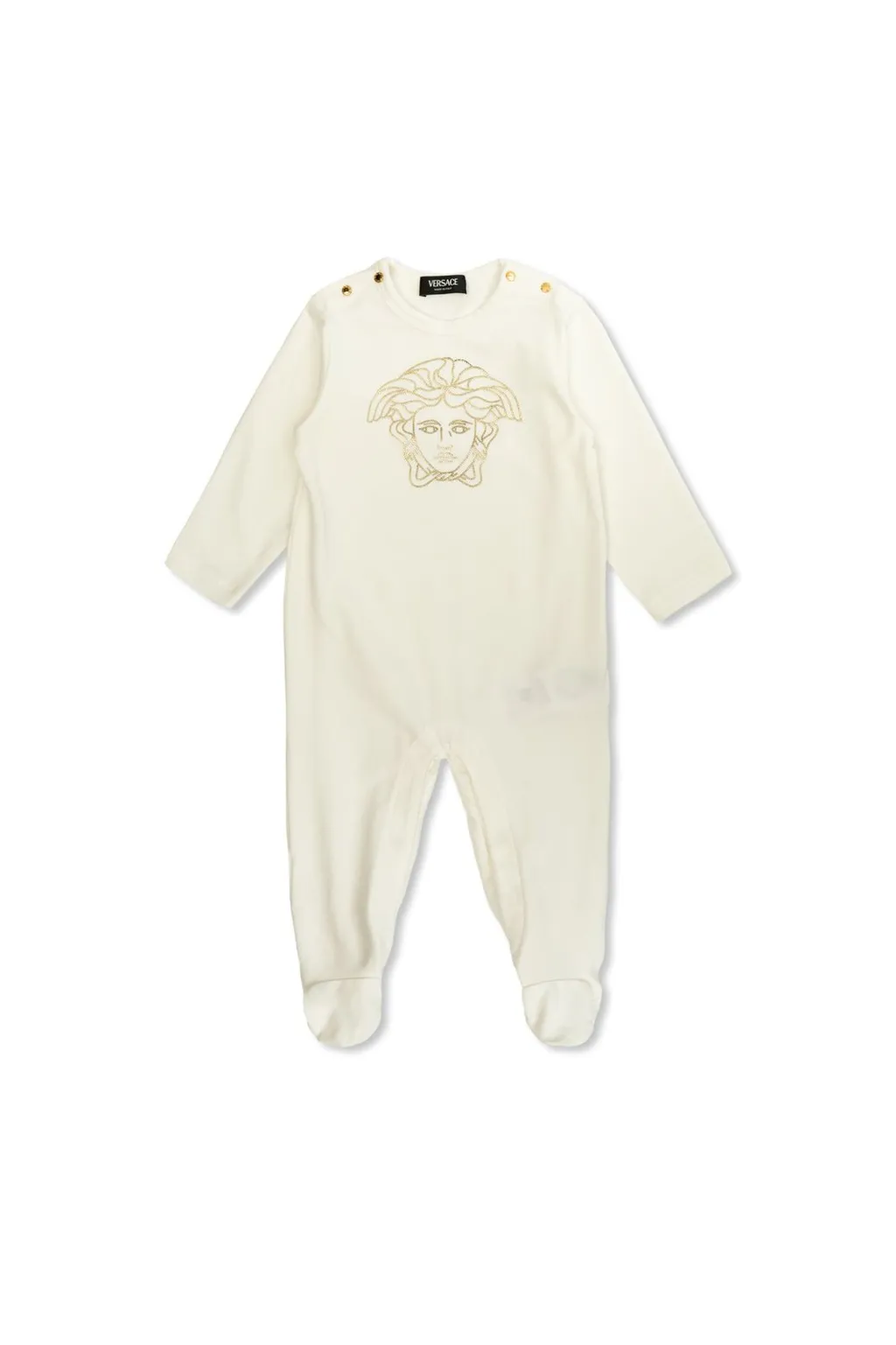 Versace Kids Medusa Embellished Crewneck Sleepsuit