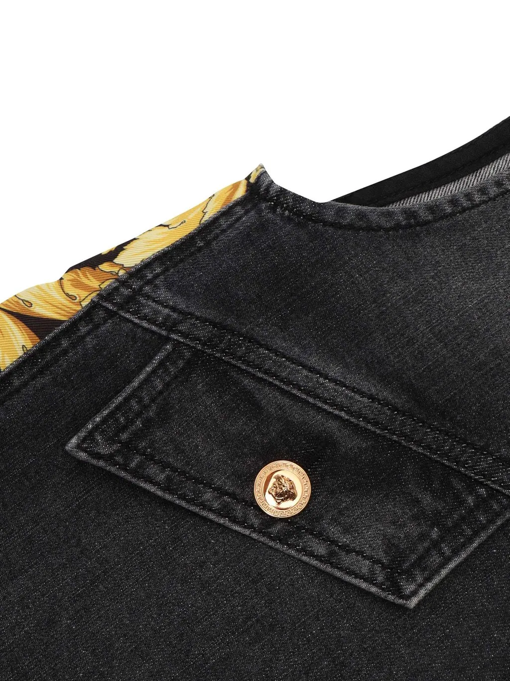 Versace Kids Barocco Denim Kids Dress