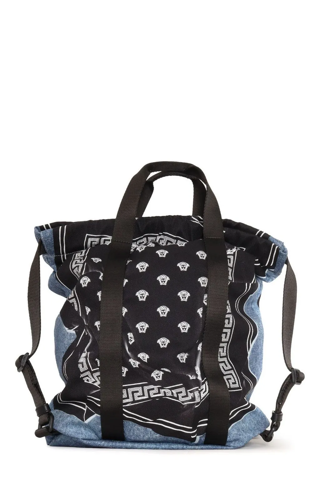 Versace Kids Medusa Bandana Kids Denim Backpack